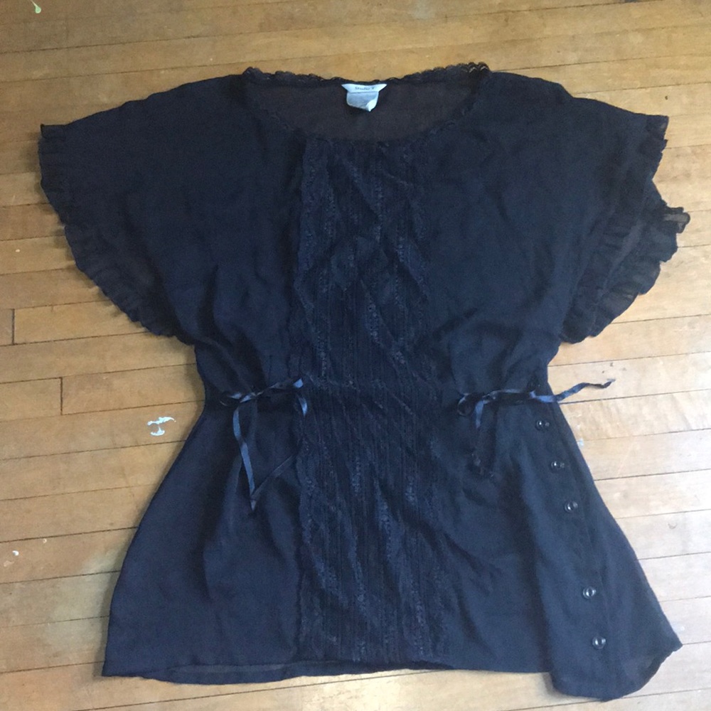 🦋3 for $10 🦋 Sheer black blouse - M